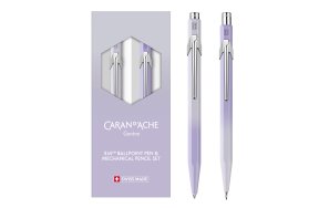 CARAN Dβ€™ACHE BLOOMING LAVENDER BALLPOINT PEN 849 AND MECHANICAL PENCIL 844 SET